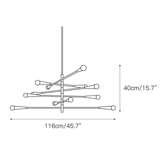 Sifuvyu Moderne Minimaliste Laiton Métal Lustre