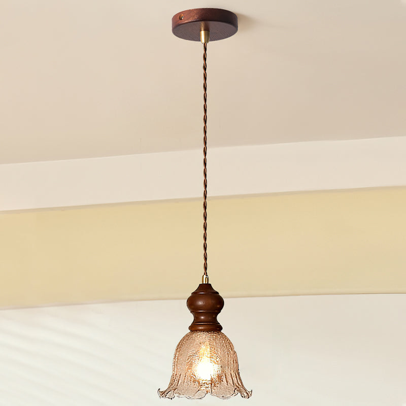 View of the Barron Pendant Light from below, showing the bulb fixture.