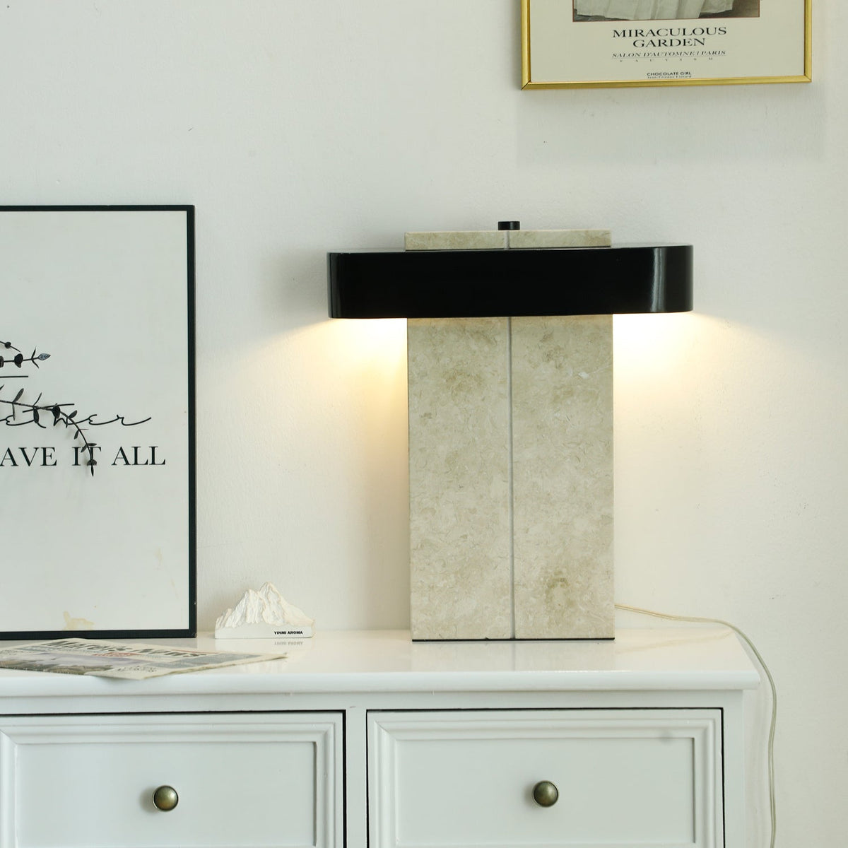 Abram Moderne Lampe de Table en Marbre