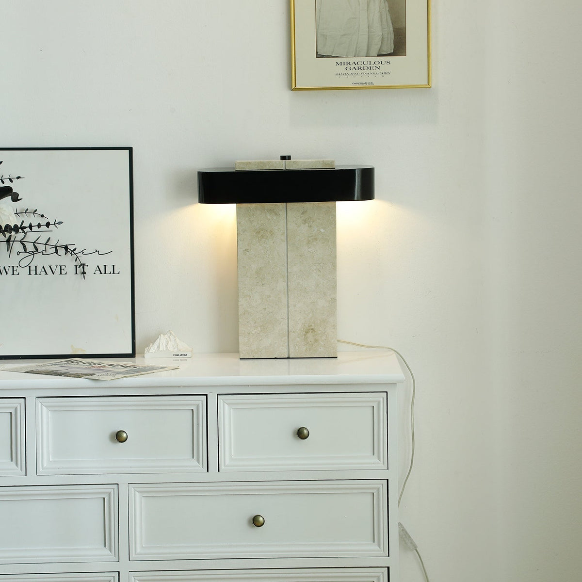 Abram Moderne Lampe de Table en Marbre