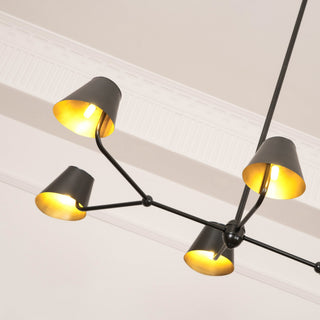 Vemarora Lustre Métal Linéaire Industriel Vintage