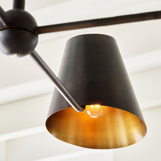 Vemarora Lustre Métal Linéaire Industriel Vintage