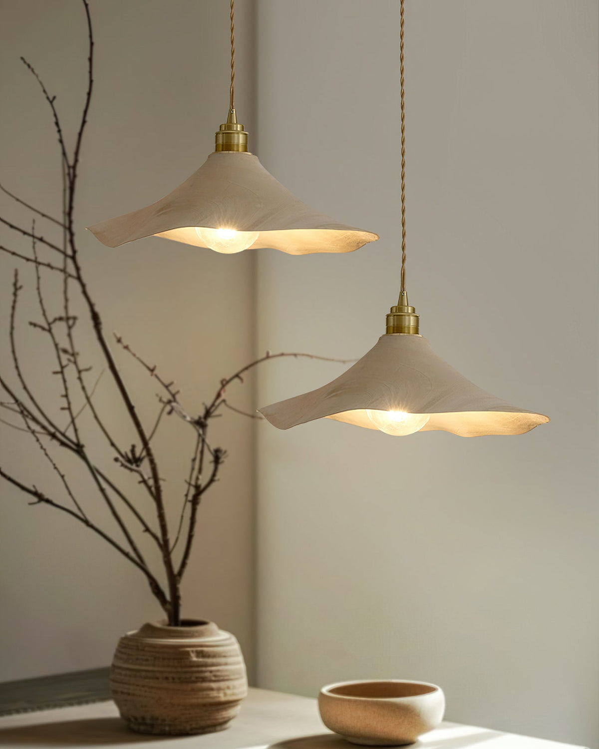 Bottom view of the Baxter Pendant Light showing the bulb placement.