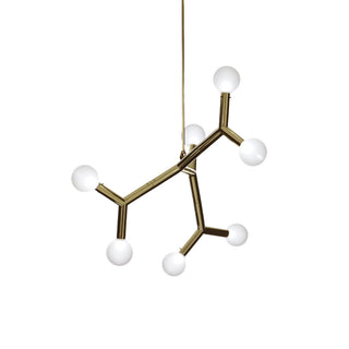 Ulfuvyu Moderne Minimaliste Balle Laiton Verre Lustre