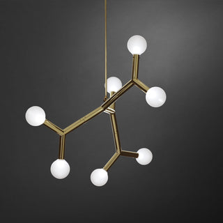 Ulfuvyu Moderne Minimaliste Balle Laiton Verre Lustre