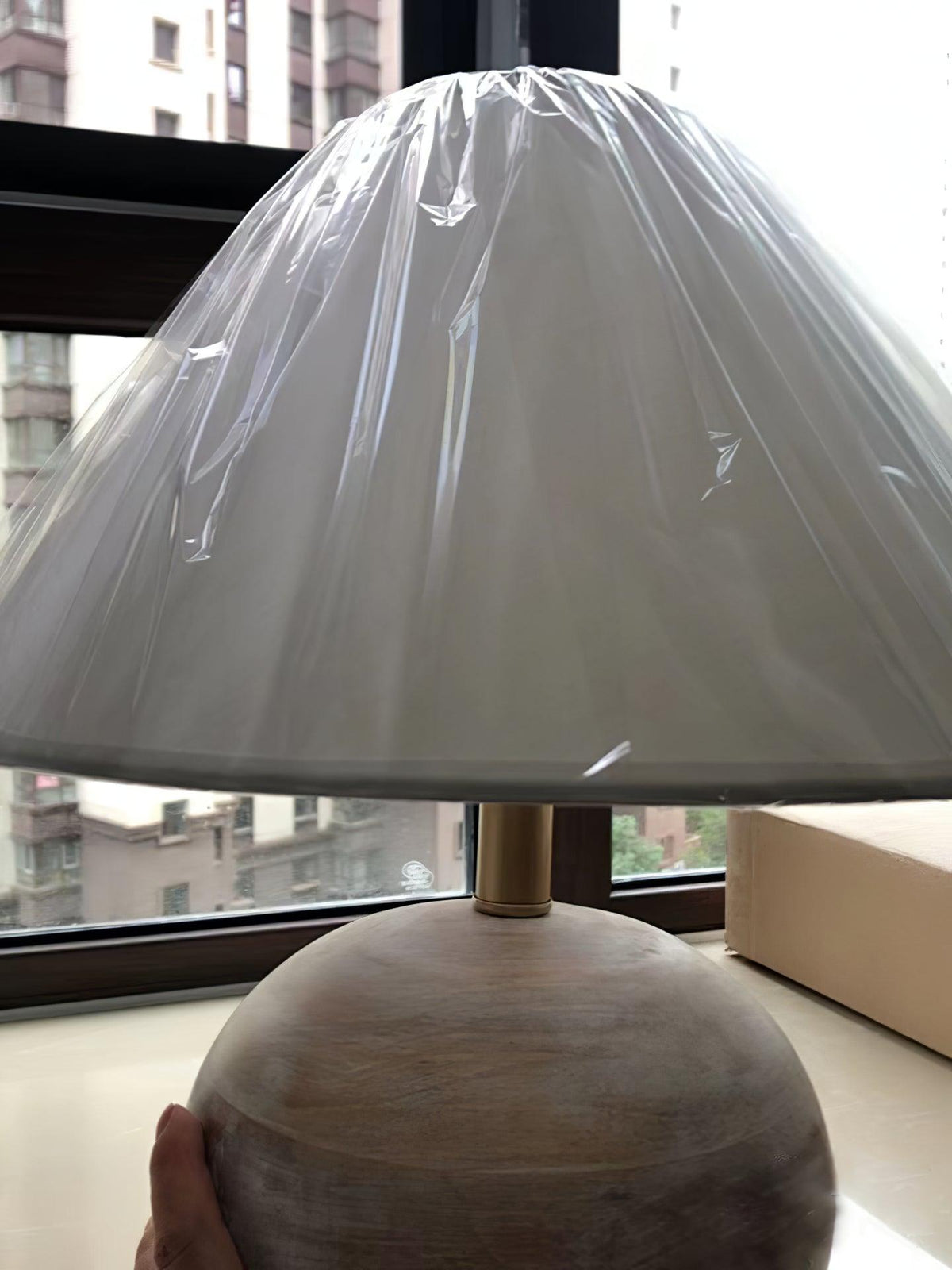 Domino Lampe de Table en Bois Minimaliste