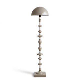 Beaded Mushroom Floor Lamp-Neutral Decor