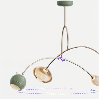 Lustra Lustre Vert Sci-Fi Élégant