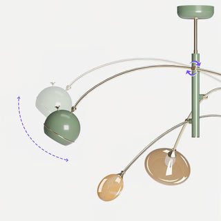 Lustra Lustre Vert Sci-Fi Élégant