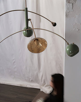 Lustra Lustre Vert Sci-Fi Élégant