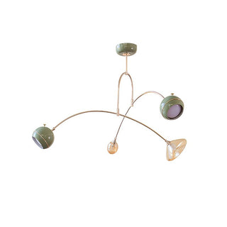 Lustra Lustre Vert Sci-Fi Élégant