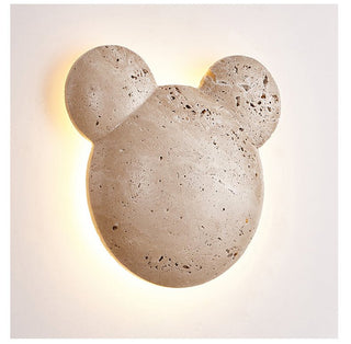 Tavi Applique Murale Jaune en Travertin Bearstone