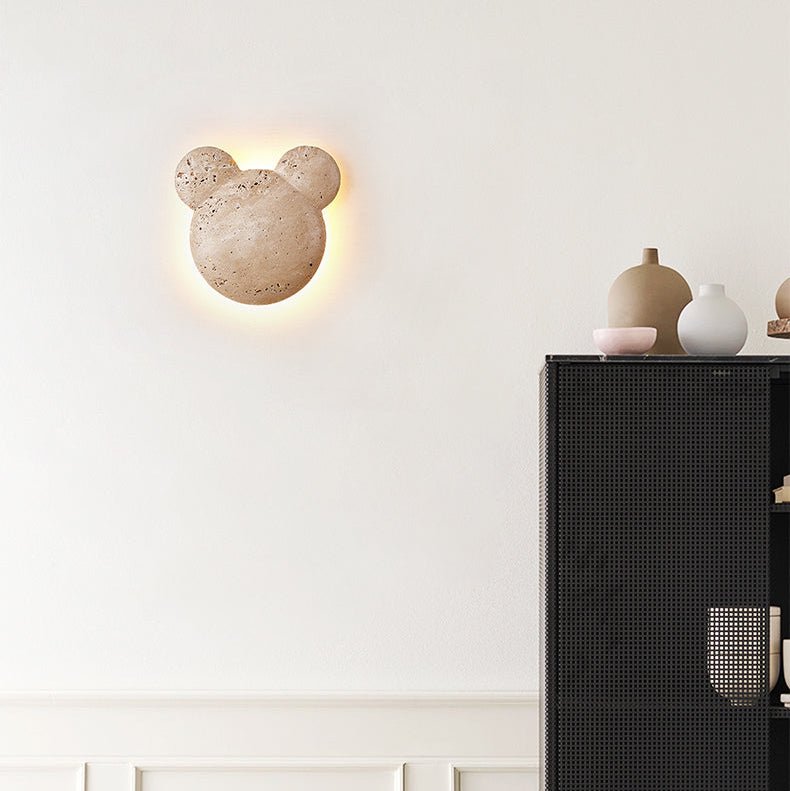 Tavi Applique Murale Jaune en Travertin Bearstone