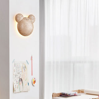 Tavi Applique Murale Jaune en Travertin Bearstone