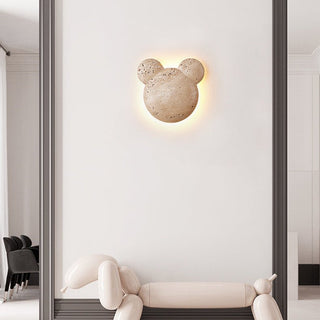 Tavi Applique Murale Jaune en Travertin Bearstone