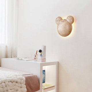 Tavi Applique Murale Jaune en Travertin Bearstone