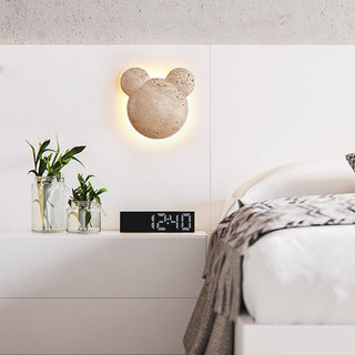 Tavi Applique Murale Jaune en Travertin Bearstone