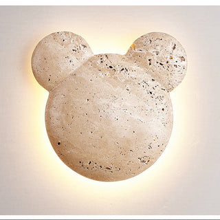 Tavi Applique Murale Jaune en Travertin Bearstone