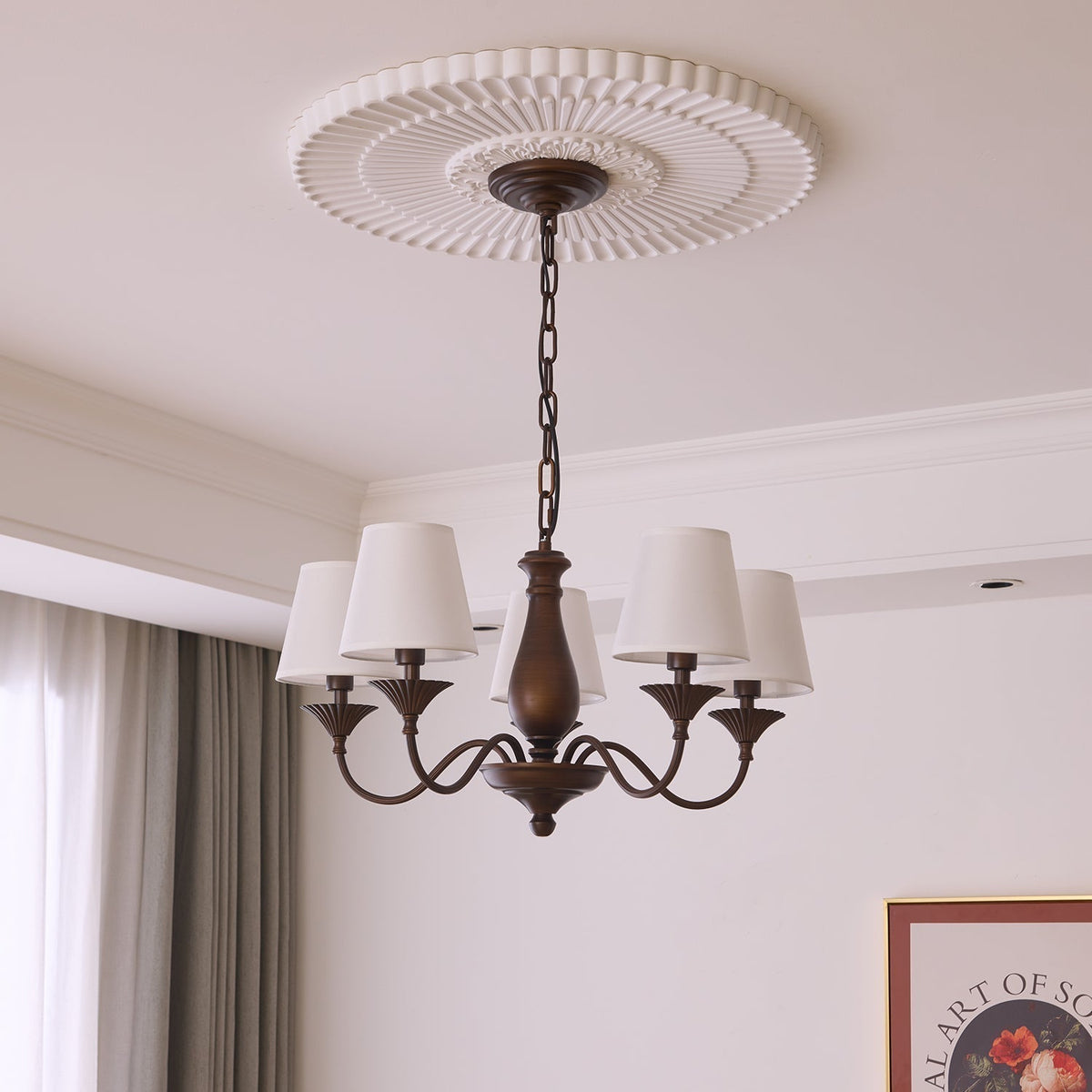 Perenna Lustre Vintage à Abat-jour en Tissu