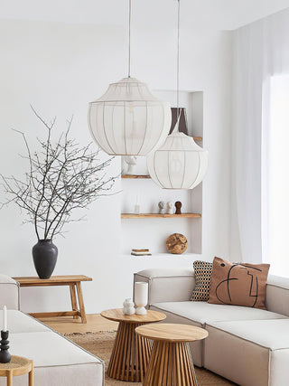 Eraeyra Lampe Suspension en Tissu Maille d'Élégance Premium