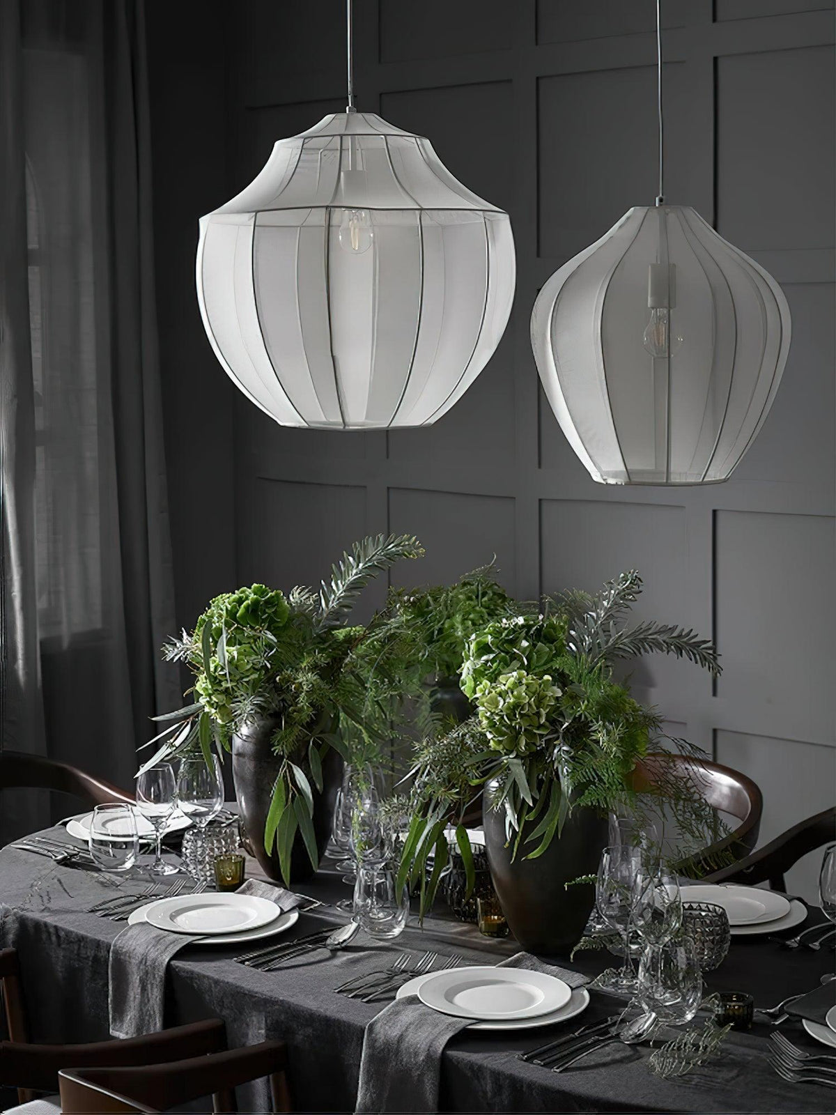 Elveline Lampe Suspension en Tissu Maille d'Élégance Premium