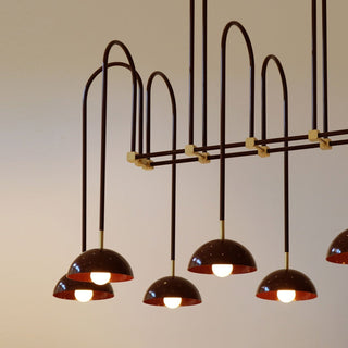 Blikuvyh Ancien Industriel Atelier Laiton Métal Lustre
