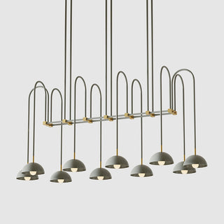 Blikuvyh Ancien Industriel Atelier Laiton Métal Lustre