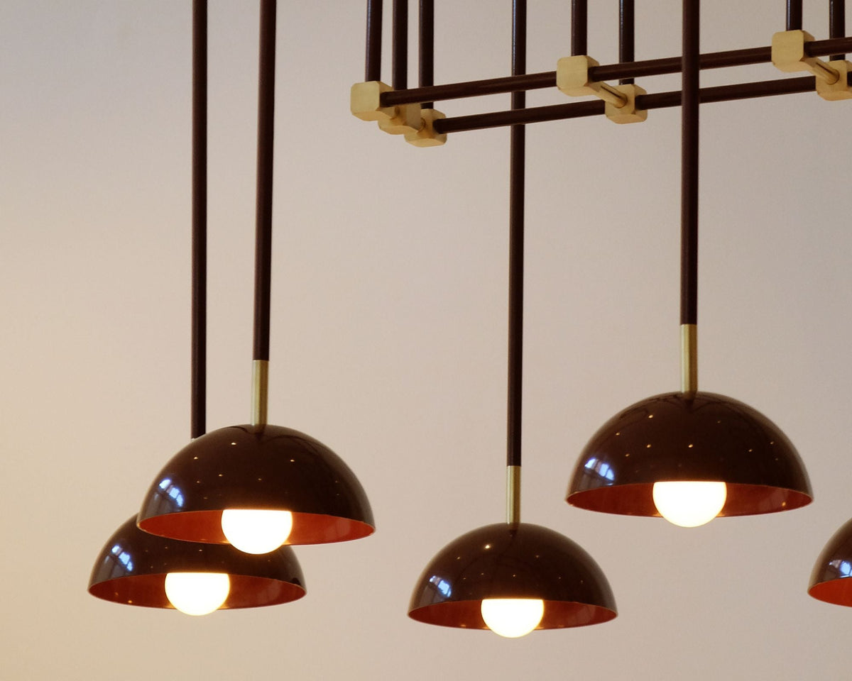 Blikuvyh Ancien Industriel Atelier Laiton Métal Lustre