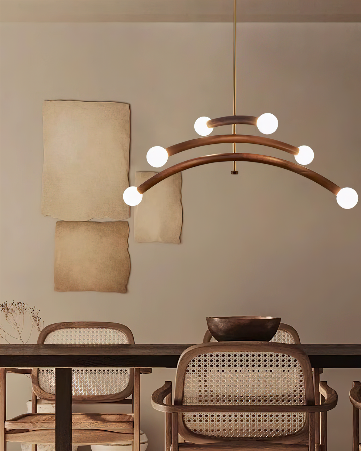 Aurevia Arc Globe Chandelier-Neutral Decor