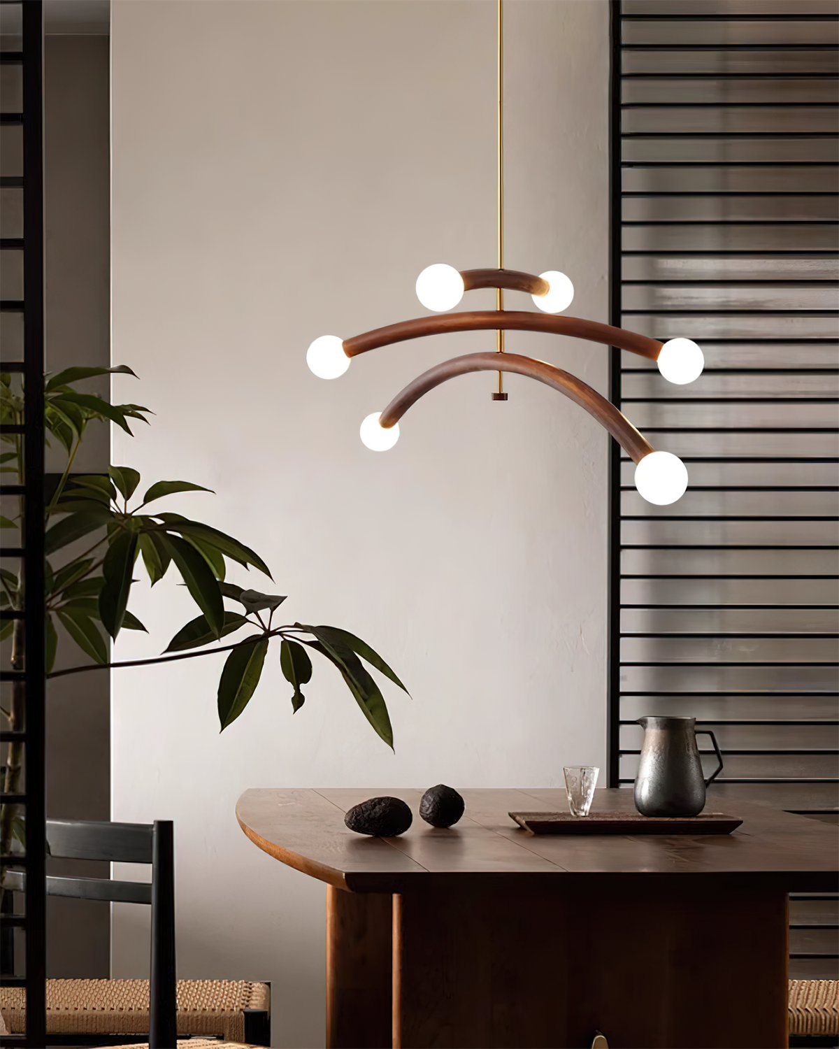 Aurevia Arc Globe Chandelier-Neutral Decor