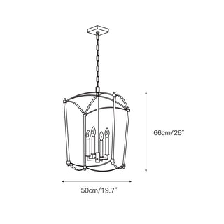 Xenuvyu Minimaliste Industriel Métal Lanterne Suspension