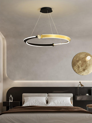 Lustra Lustre Cristal Noir Or Salle à Manger LED