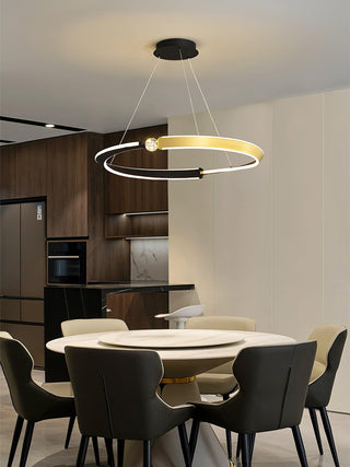 Lustra Lustre Cristal Noir Or Salle à Manger LED
