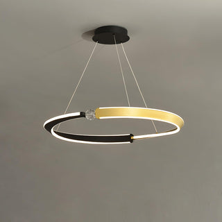 Lustra Lustre Cristal Noir Or Salle à Manger LED