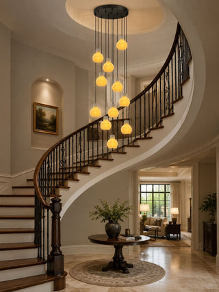 Bell Jar Alabaster Cluster Chandelier-Neutral Decor
