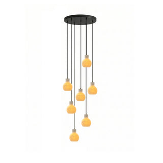 Bell Jar Alabaster Cluster Chandelier-Neutral Decor