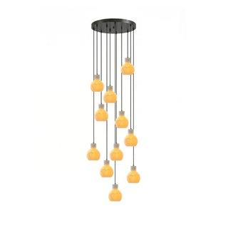 Bell Jar Alabaster Cluster Chandelier-Neutral Decor
