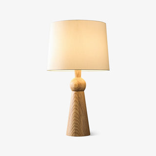 Lioria Lampe de Table en Bois Et Tissu