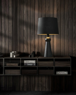 Lioria Lampe de Table en Bois Et Tissu