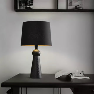 Lioria Lampe de Table en Bois Et Tissu