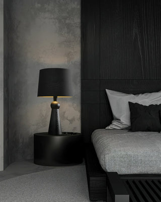 Lioria Lampe de Table en Bois Et Tissu