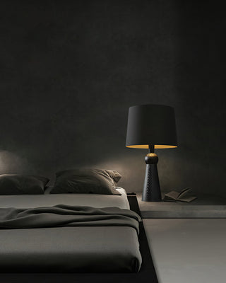 Lioria Lampe de Table en Bois Et Tissu