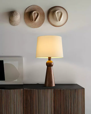 Lioria Lampe de Table en Bois Et Tissu