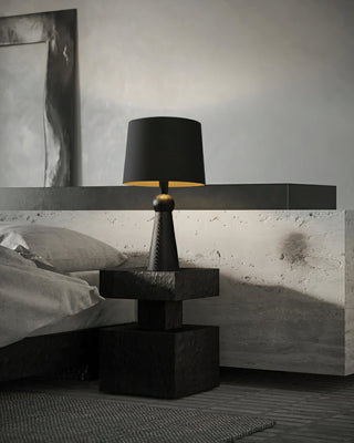 Lioria Lampe de Table en Bois Et Tissu