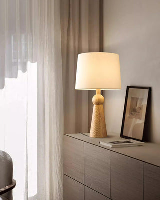 Lioria Lampe de Table en Bois Et Tissu