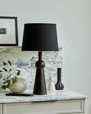Lioria Lampe de Table en Bois Et Tissu