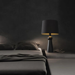 Lioria Lampe de Table en Bois Et Tissu