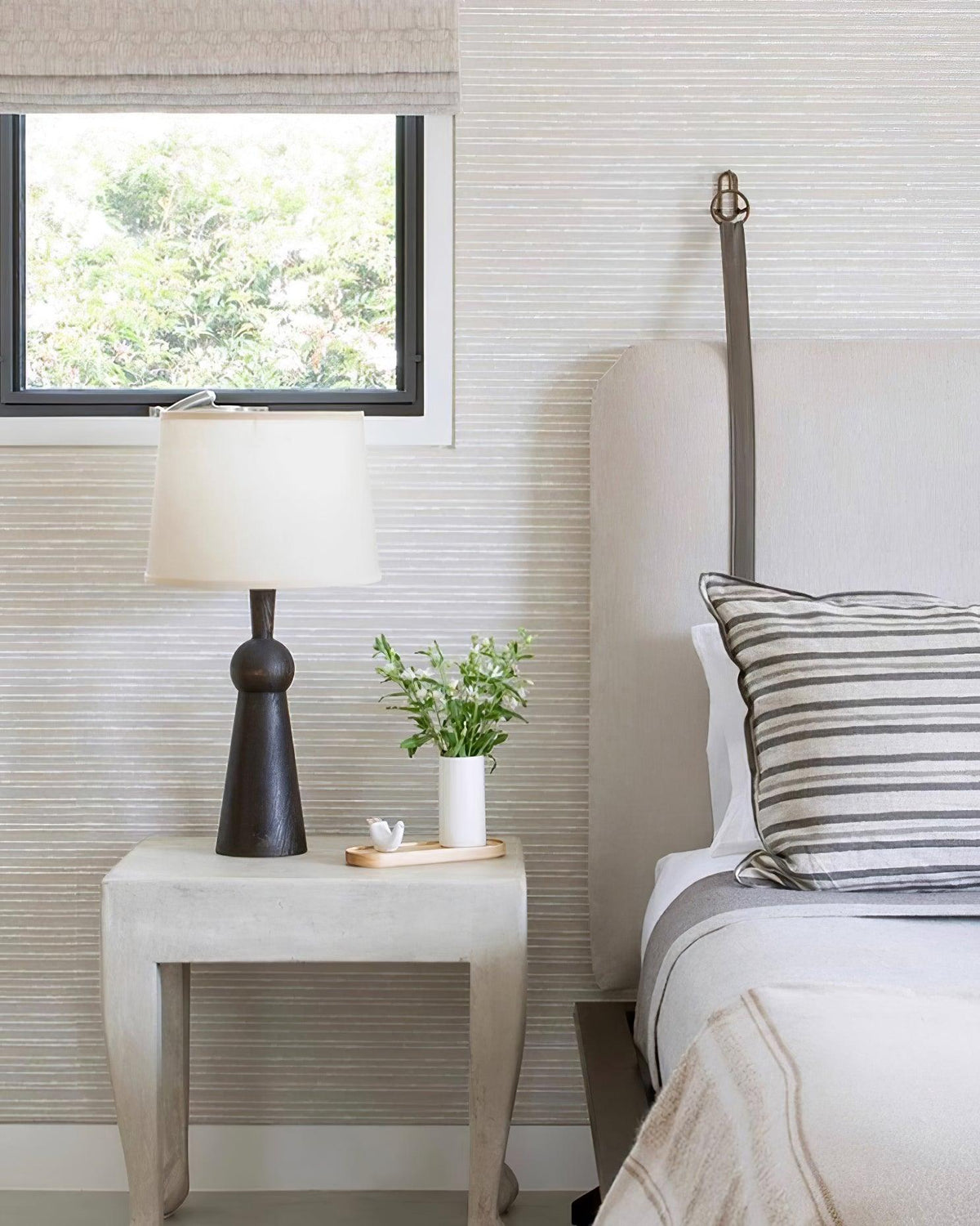 Lioria Lampe de Table en Bois Et Tissu