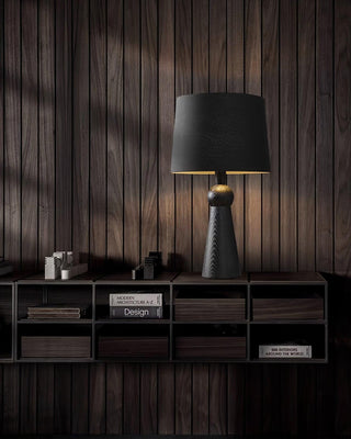 Lioria Lampe de Table en Bois Et Tissu