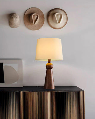 Lioria Lampe de Table en Bois Et Tissu